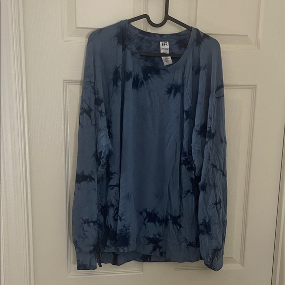 Navy Tie-Dye Long Sleeve Shirt - Picture 1 of 5